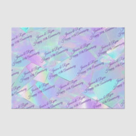 Namen jedes Jahr Jubiläum PurpleScript Iridescent Seidenpapier