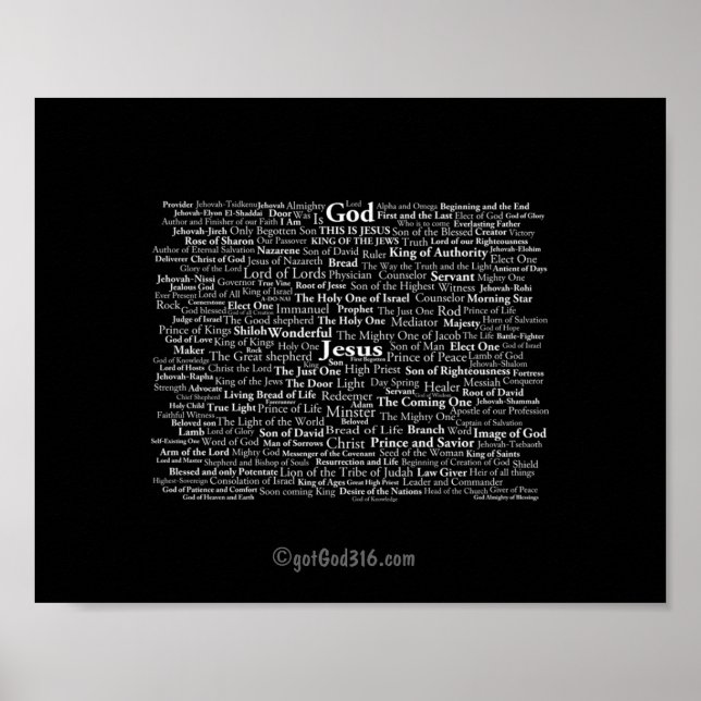 Namen Jesu gotGod316.com Poster (Vorne)