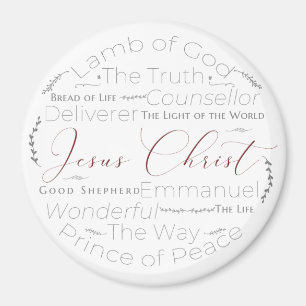 Namen Jesu Script Typografy Magnet