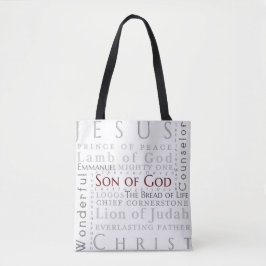 Namen Jesu Typografie Tote Tag