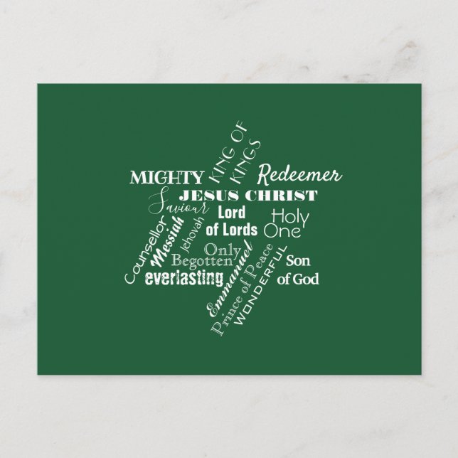 Namen Jesu Weihnachts Postkarte (Vorderseite)