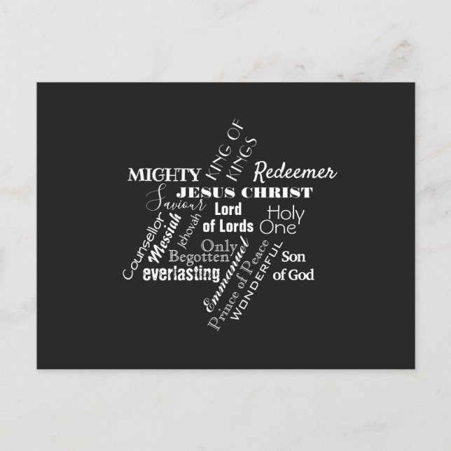 Namen Jesu Weihnachts Postkarte (Vorderseite)