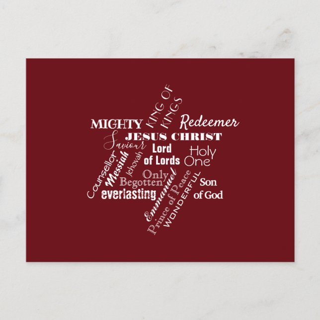 Namen Jesu Weihnachts Postkarte (Vorderseite)
