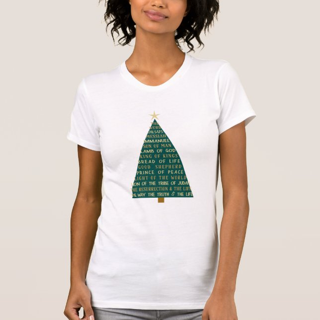 Namen Jesu Weihnachtsbaum T-Shirt (Vorderseite)
