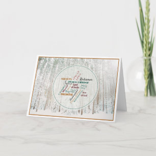 Namen Jesu Weihnachtskarten Foto geflochtene Weihn Feiertagskarte