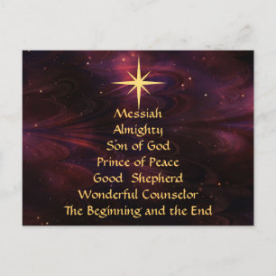 Namen Jesu - Weihnachtspostkarte Feiertagspostkarte