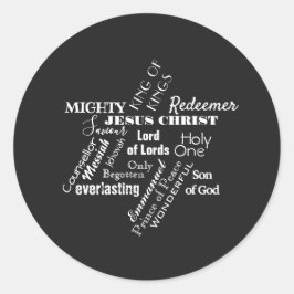 Namen Jesusweihnachtsaufkleber Runder Aufkleber