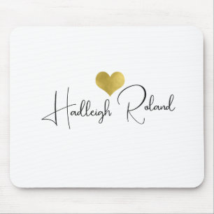 Namen Kalligrafie Monogramm Herz Mousepad