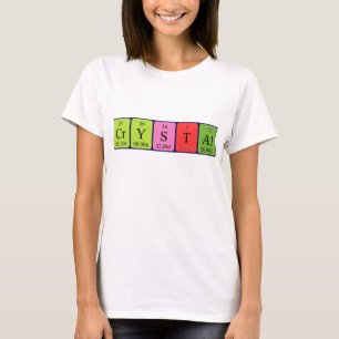 Namen-KristallShirt der periodischen Tabelle T-Shirt