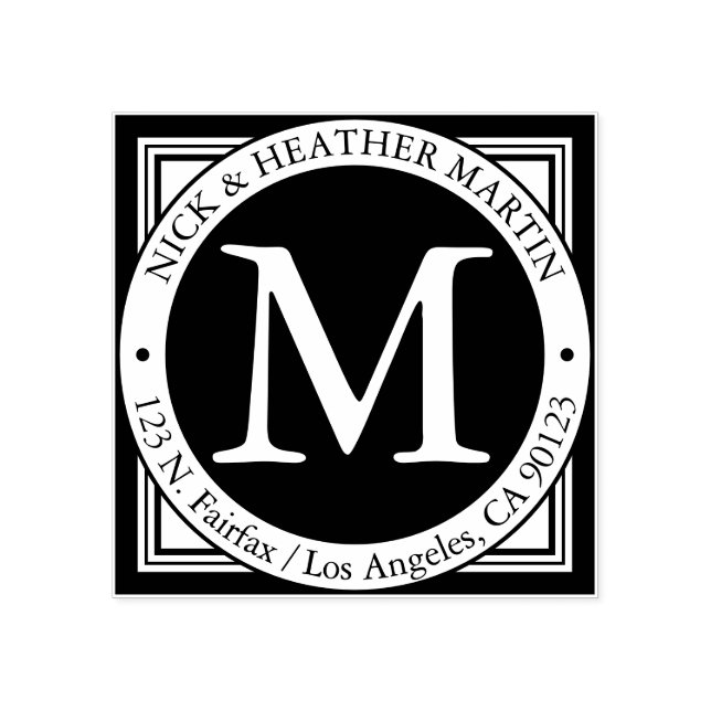 Namen, Name, Anfangs und Rücksendeadresse Gummistempel (Prägung)