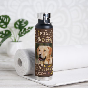 Namen personalisierter Fotos   Brauner Hund Trinkflasche