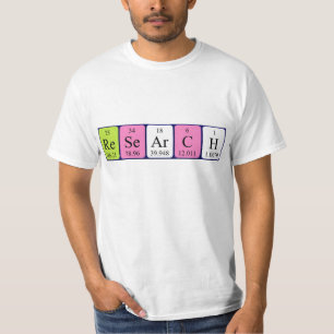 Namen-Shirt der periodischen Tabelle der Forschung T-Shirt
