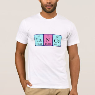 Namen-Shirt der periodischen Tabelle der Lanze T-Shirt