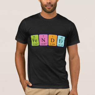 Namen-Shirt der periodischen Tabelle des Fenders T-Shirt