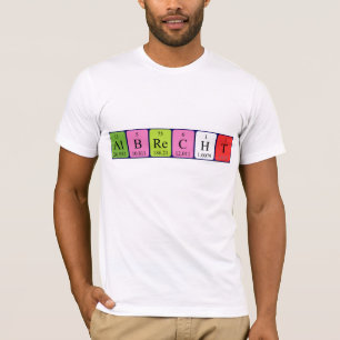 Namen-Shirt periodischer Tabelle Albrecht T-Shirt