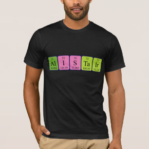 Namen-Shirt periodischer Tabelle Alistair T-Shirt
