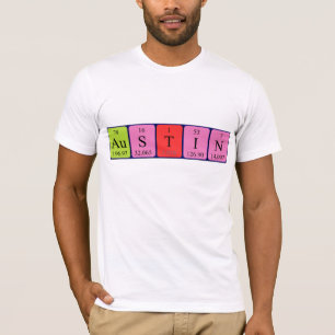 Namen-Shirt periodischer Tabelle Austins T-Shirt