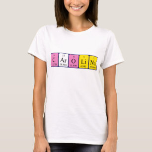 Namen-Shirt periodischer Tabelle Carolinas T-Shirt