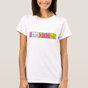 Namen-Shirt periodischer Tabelle Chardonnays T-Shirt
