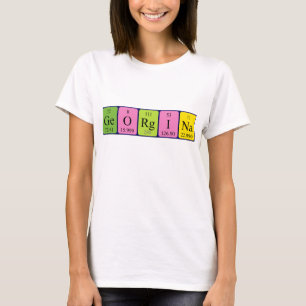 Namen-Shirt periodischer Tabelle Georgina T-Shirt