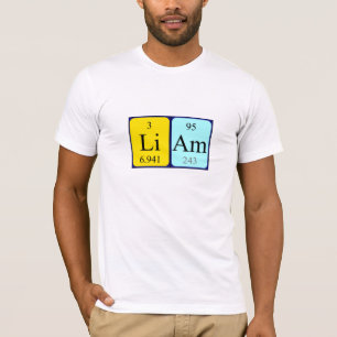 Namen-Shirt periodischer Tabelle Liam T-Shirt