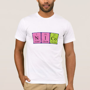 Namen-Shirt periodischer Tabelle Nicos T-Shirt