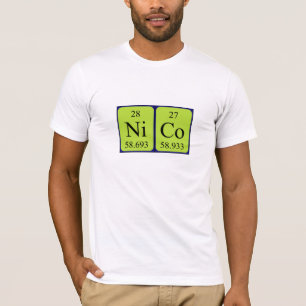 Namen-Shirt periodischer Tabelle Nicos T-Shirt
