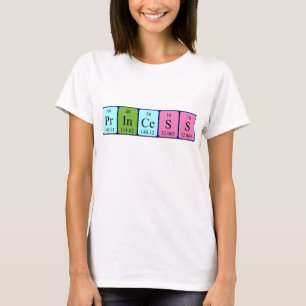 Namen-Shirt periodischer Tabelle Prinzessin T-Shirt