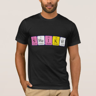 Namen-Shirt periodischer Tabelle Scheichs T-Shirt