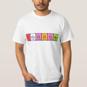 Namen-Shirt periodischer Tabelle Theodore T-Shirt