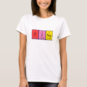 Namen-Shirt periodischer Tabelle Tinas T-Shirt