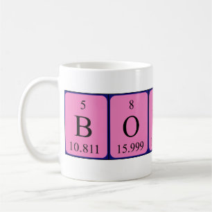 Namen-Tasse periodischer Tabelle Bobbys Kaffeetasse