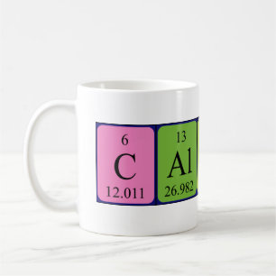 Namen-Tasse periodischer Tabelle Calvins Kaffeetasse