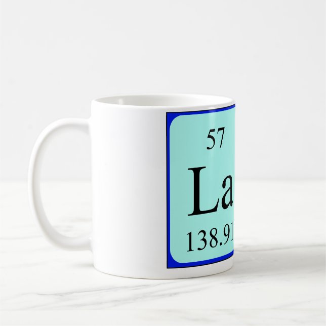 Namen-Tasse periodischer Tabelle Lara Kaffeetasse (Links)