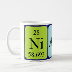 Namen-Tasse periodischer Tabelle Niamh Tasse