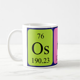 Namen-Tasse periodischer Tabelle Oscars Kaffeetasse