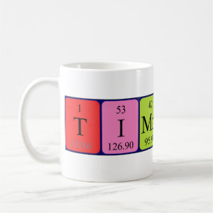 Namen-Tasse periodischer Tabelle Timothys Kaffeetasse