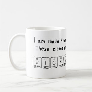 Namen-Tasse periodischer Tabelle Vicky Kaffeetasse