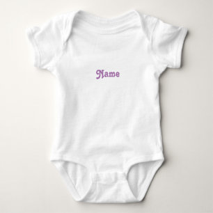 Namen, Textlavender-Buchstaben grau anpassen Baby Strampler