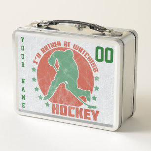 Namen-u. Zahl-kundenspezifische Hockey-Brotdose Metall Lunch Box