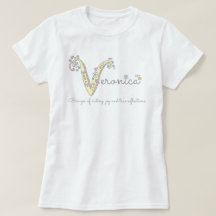Namen- und Bedeutungs-Shirt Veronica-Monogramms V