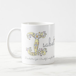 Namen- und Bedeutungsmonogramm-Tasse Isabellfarbes Tasse