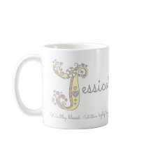 Namen- und Bedeutungsmonogramm-Tasse Jessicas J
