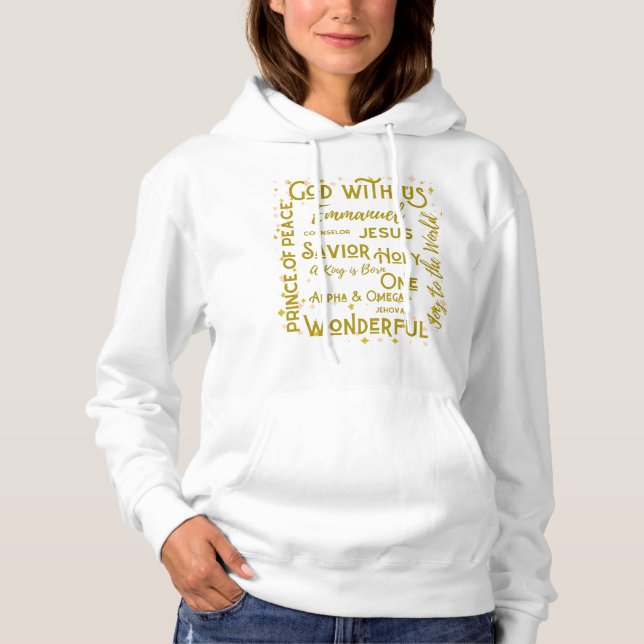 Namen von Jesus Weihnachten Hoodie (Vorderseite)