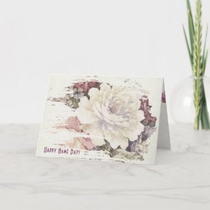 Namengestickt Rosen abstrakte Umrahmung Karte