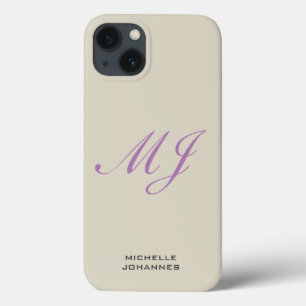 Namenmonogramm Schlicht Modern Minimalistisch Case-Mate iPhone Hülle