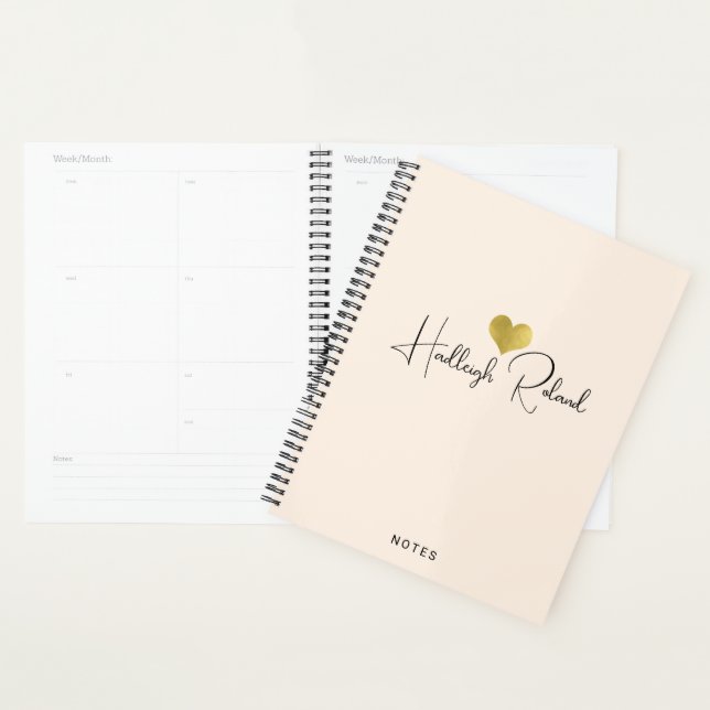 Namens-Kalligrafie-Monogramm Herz Planer (Anzeige)