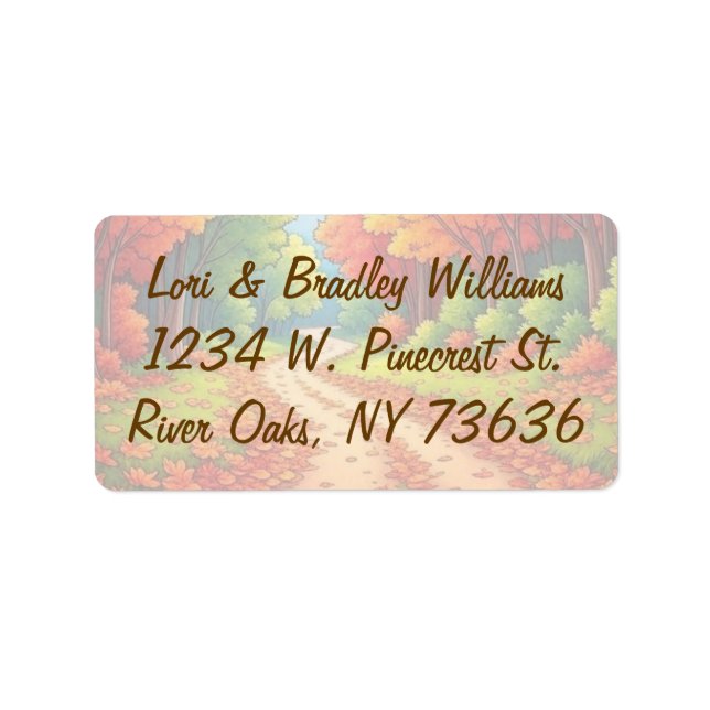 Namensaufzeichnung Adressaufkleber (Vorne)