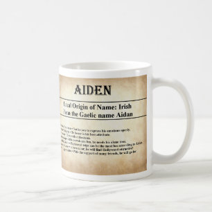 Namensbedeutungs-Tasse - Aiden Tasse