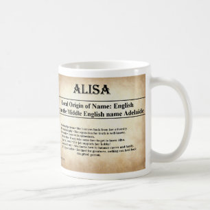 Namensbedeutungs-Tasse - Alisa Kaffeetasse